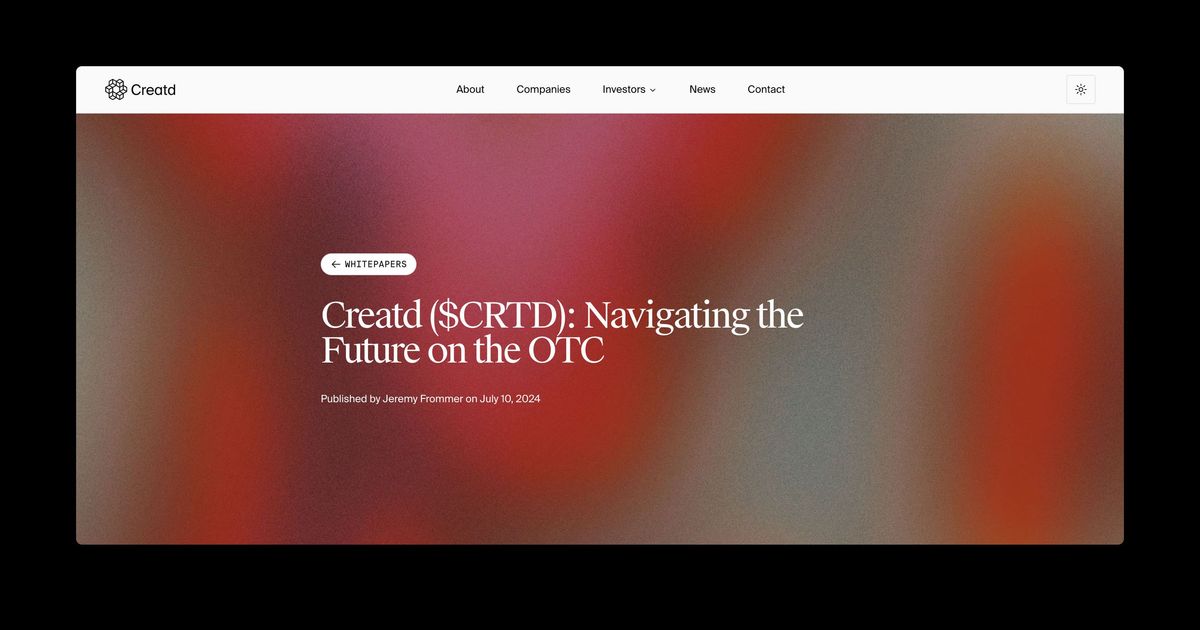 Creatd (CRTD): Navigating the Future on the OTC